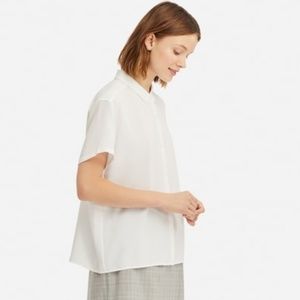 WOMEN RAYON SHORT-SLEEVE BLOUSE